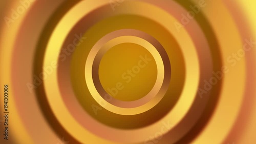 Gradient Concentric Circles Shape in Gold Tones