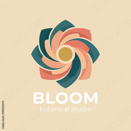 The logo for 'Bloom' features a sophisticated floral design that exudes creativity and nature, perfect for a botanical studio focused on art and plant life.