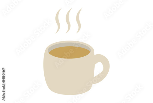 Cute Simple Coffee Cup Vector Illustration	