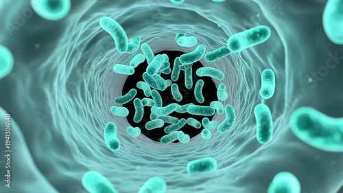 Intricate 3D Animation of Human Cells and Bacteria in a Cinematic Medical Environment