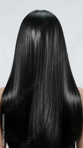 Elegant Cinematic Beauty with Long, Straight Hair Captured in Stunning Detail for Visual Content