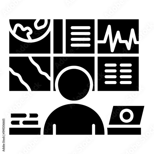 Weather and Disaster Monitoring Analyst Icon