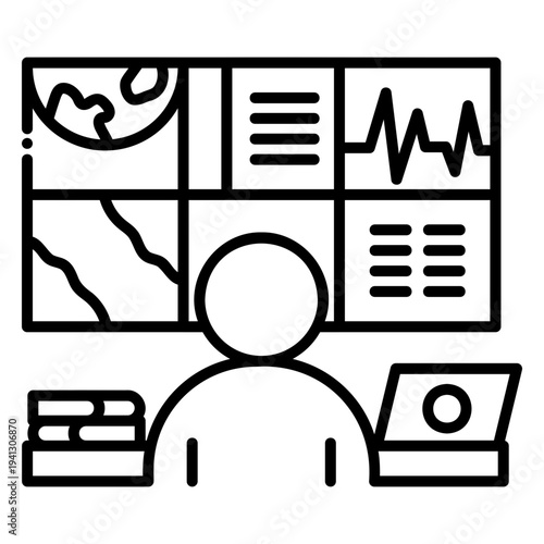 Weather and Disaster Monitoring Analyst Icon