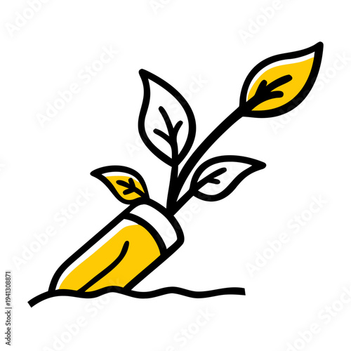 A vibrant illustration showcases the journey of growth, symbolized by a small, nascent sprout emerging from the soil. The image, bursting with optimism, captures the promise of new beginnings.