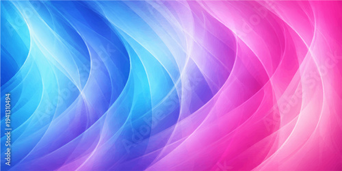 An abstract purple and colorful background design featuring smooth curves and digital waves of light creates a futuristic vector texture with pink and blue energy lines for a motion art backdrop