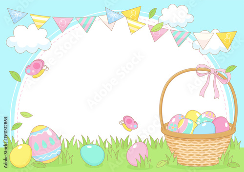 easter egg basket celebrating frame 2