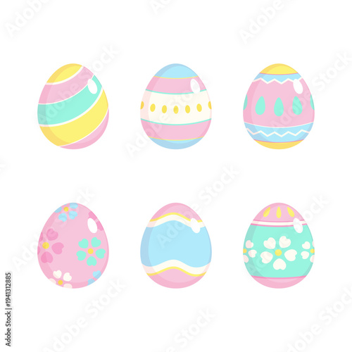 pink decorated easter egg set