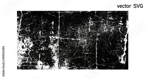 Grunge Texture Background, Black and White Abstract Scratched Surface