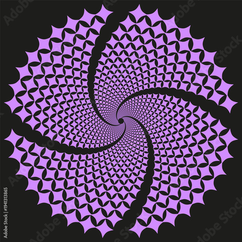 Magnificent purple spirals. Mysterious background Vector. Magnificent violet decorations. Sophisticated starburst masterpiece