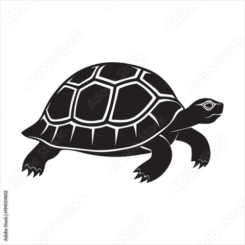 tortoise icon vector black silhouette.