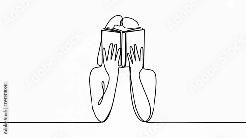Person sitting alone with head in hands expressing sadness stress or frustration in a simple line drawing style