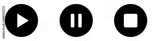 play pause rewind fast forward media icons