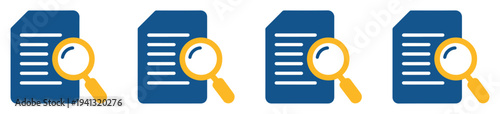 document inspection magnifying glass icon