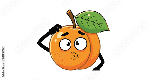 Cartoon orange character vector illustration