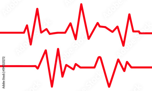 heartbeat pulse line cardiograph icon vector