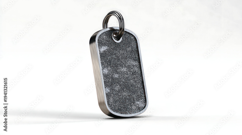 Fototapeta premium metal tag on white background