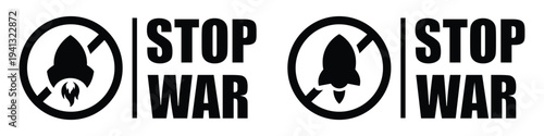 Stop war icon, vector illustration