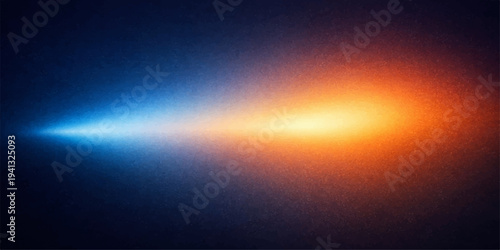 An abstract sunrise background features vibrant orange and blue rays glowing with bright light to create a stunning natural summer sky illustration for your design backdrop