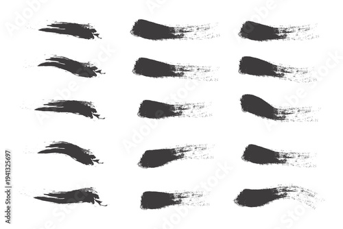 set of brush strokes logo icon vector illustration
