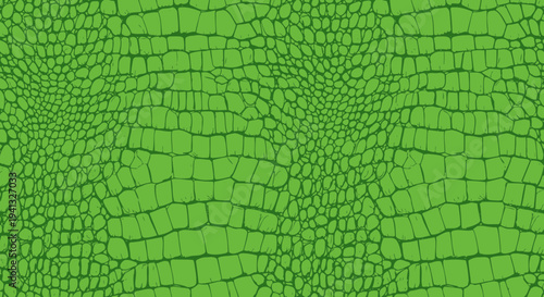 Vibrant Green Crocodile Skin Texture - Reptile Pattern Background