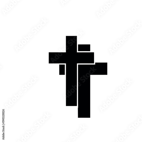 Two Christian Crosses Symbolizing Faith and Spirituality.