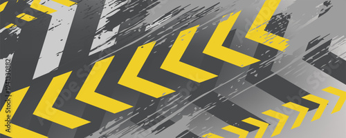 graphic racing line arrow yellow and grey goods for wallpaper backdrop wrapping decals Print