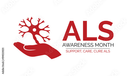 Design for the ALS Awareness Month banner. .Amyotrophic Lateral Sclerosis awareness campaign banner. Simple medical awareness Ribbon. Banner poster, flyer and background design template.