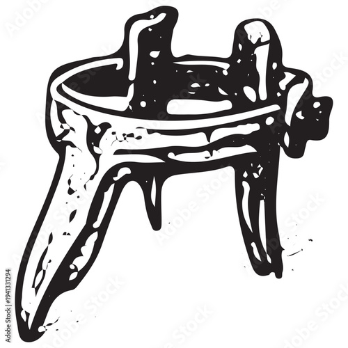 Ice Climbing Crampon Frame Illustration – Mountaineering Boot Spikes Alpine Equipment