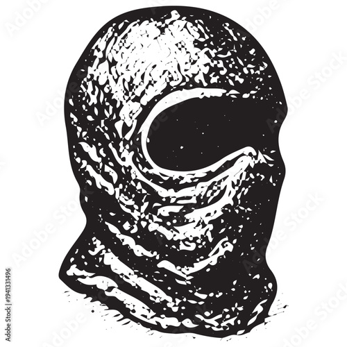 Mountaineering Balaclava Hood Illustration – Winter Climbing Face Protection Gear