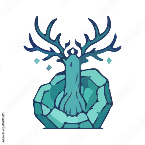 Crystal Deer Spirit Icon