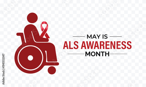 Design for the ALS Awareness Month banner. .Amyotrophic Lateral Sclerosis awareness campaign banner. Simple medical awareness Ribbon. Banner poster, flyer and background design template.
