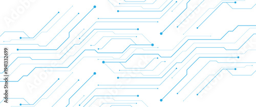 Vector digital white and blue digital technology futuristic circuit board background png..