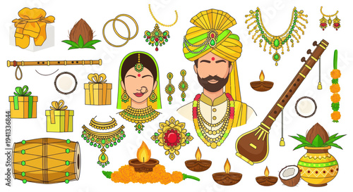 Indian Wedding Traditions: Bride, Groom, Gifts, Music, Jewelry, and Decorations