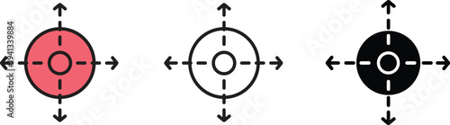 Datum Feature Target and Geometric Dimensioning Control Symbols Set