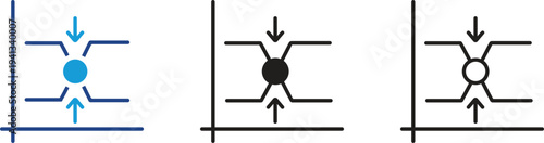 Compression Force and Mechanical Testing Engineering Icon Set