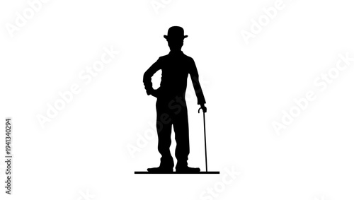 comedian  symbol, black isolated silhouette