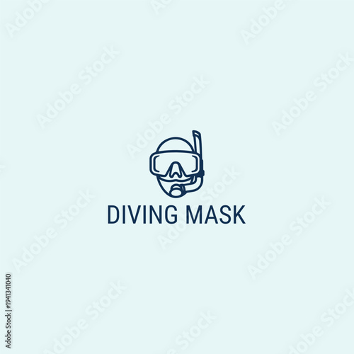 Diving mask logo template vector illustration design