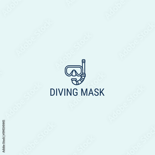 Diving mask logo template vector illustration design