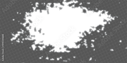 Abstract black and white grunge frame design featuring a vintage ink splash pattern and floral nature ornaments on a dirty paper texture vector illustration