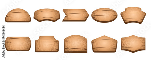 Wooden Sign Board Ornament Decoration Set