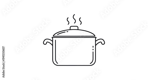 Simple line drawing of a pot.
