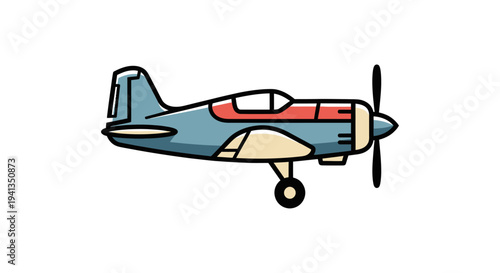 Vintage Military Fighter Airplane Model.