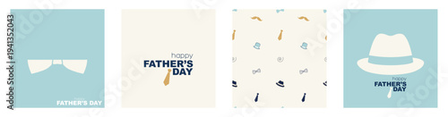 Father's Day card set. Modern minimal design.