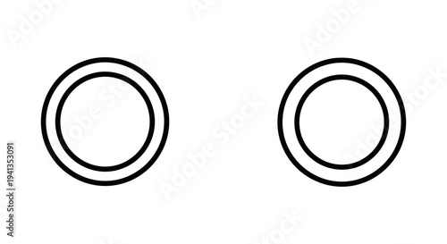 Concentric circles and ring icons with graphic resource