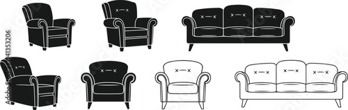 Set of four minimalist line art icons depicting various illness symptoms including dizziness rash fever and confusion for medical infographics and healthcare design projects (25 words)