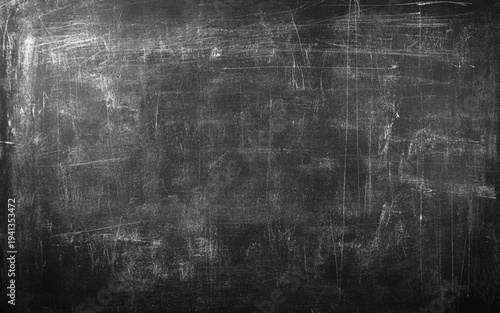 Blank wide screen Real chalkboard background texture in college concept for back to school panoramic wallpaper for black friday white chalk text draw food. Empty surreal room wall blackboard pale.