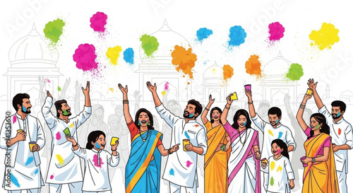 abstract background with colorful splashes