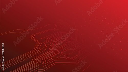 Abstract red matrix rain effect wit glowing background