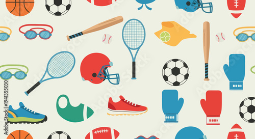 Collection of Various Sports Equipment and Accessories.