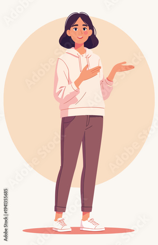 Persona che indica qualcosa con il dito – illustrazione vettoriale